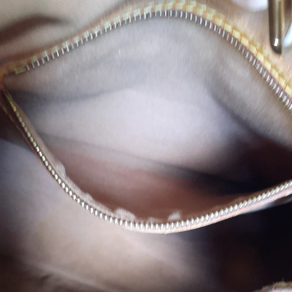 Louis Vuitton Brown Monogram Canvas Shoulder Tote with Leather Trim - Picture 11 of 16